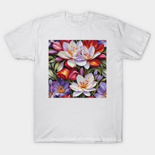 Flowers Floral Pattern T-Shirt